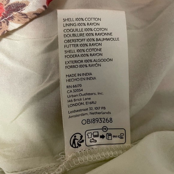 NWT Free People Keep You Smocked Mini Dress in Ivory Combo. Size X-Small - Picture 13 of 13